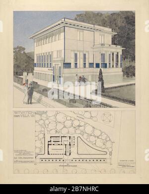 Villa Wagner II (H&#xfc;ttelbergstra&#xdf;e 28, Wien), 1912. Gefunden in der Sammlung des Wiener Museums. Stockfoto