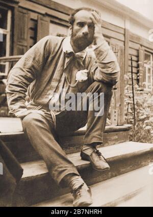 Isaac Ilyich Levitan (1860-1900) in Babkino, 1898. Gefunden in der Sammlung des staatlichen zentralen Literaturmuseums in Moskau. Stockfoto