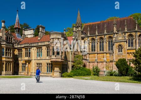 Viktorianische Architektur des Gothic Revival im Tyntesfield House, NR Wraxall, North Somerset, England, Großbritannien Stockfoto