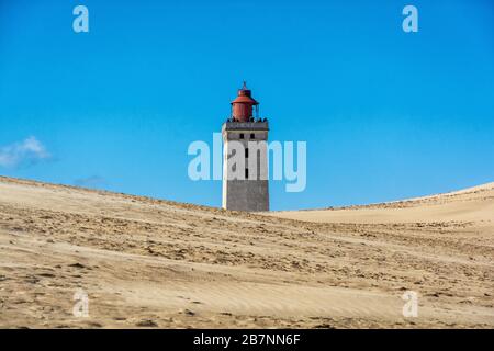 Der Leuchtturm Rubjerg Knade in Dänemark Stockfoto