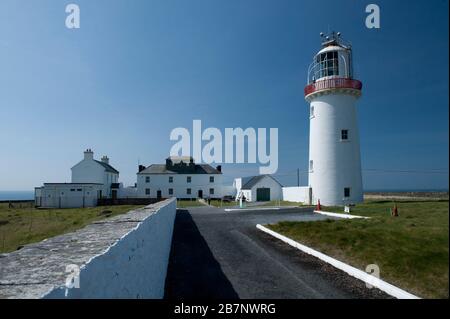 Außenansicht von Loop Head Lighthouse, County Clare, Republik Irland Stockfoto