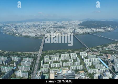 Blick auf Seoul, Südkorea Stockfoto