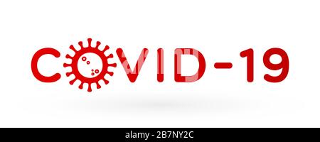 Covid-19. Coronavirus 2019 nCoV. Konzept des Grippeausbruchs, des Gesundheitsrisikos, DES MERS-COV, des SARS-COV. Vektorgrafiken, flaches Design Stock Vektor