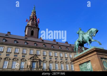 Schloss Christiansborg, Kopenhagen, Neuseeland, Dänemark, Europa Stockfoto