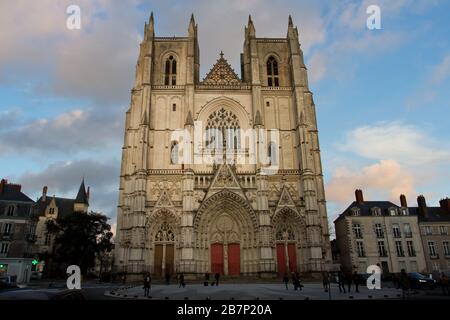 Die Kathedrale St. Peter und Paul von Nantes (Cathédrale Saint-Pierre-et-Saint-Paul de Nantes) - die Loire-Kathedrale in Frankreich Stockfoto