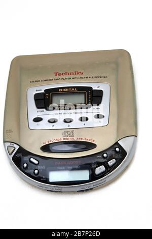 Techniks tragbarer Stereo-Kompakt-Player mit Digital Radio Radio Display Stockfoto