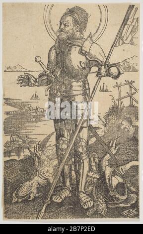 Saint George Standing (Kopie).n.d. Stockfoto