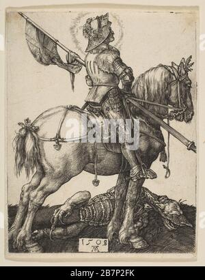 Saint George on Horseback, 1505-8. Stockfoto