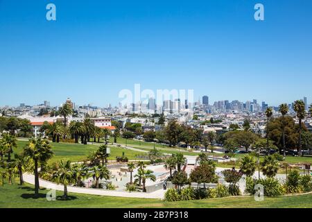 Dolores Park in San Francisco Stockfoto