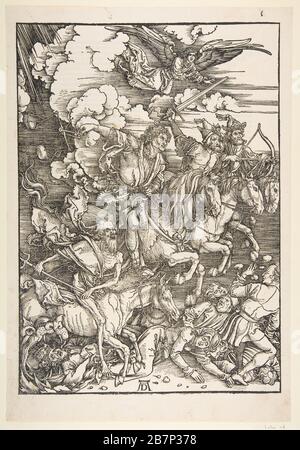 Die vier Reiter aus der Apokalypse, Latin Edition, 1511, ca. 1511. Stockfoto