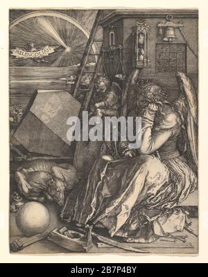 Melencolia I, 1514. Stockfoto