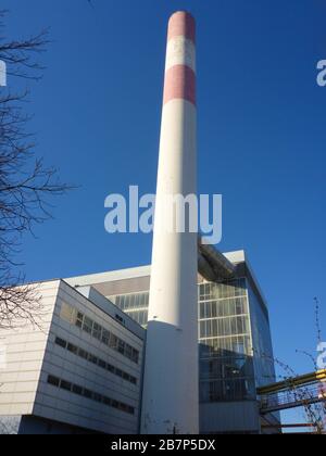 Wien, Wien: Fernheizwerk Kagran (Fernwärmewerk), im 22. Donaustadt, Wien, Österreich Stockfoto