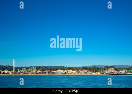 Vergnügungspark am Strand von Santa Cruz, Kalifornien Stockfoto