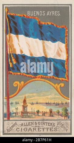 Buenos Aires, von der City Flags Serie (N6) für alle &amp; Ginter Zigarettenmarken, im Jahr 1887. Stockfoto