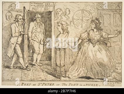 Ein Peep in St. Peter oder der Dichter in einem Pickel, 23. Juli 1789. Stockfoto