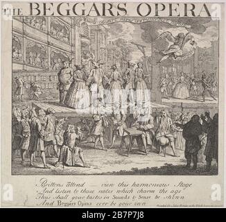 The Beggars Opera, 1728. Früher William Hogarth zugeschrieben Stockfoto