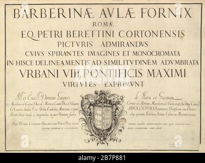 Barberae aulae fornix, ca. 1677. Nach Pietro da Cortona Stockfoto