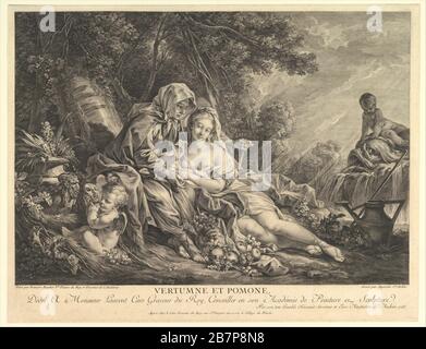 Vertumnus und Pomona, 1765. Nach Fran&#xe7;OIS Boucher Stockfoto