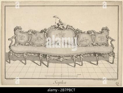 Design für ein Sofa, von: Nouvelle Iconographie Historique III, Serie Q, 171 oder später. Stockfoto