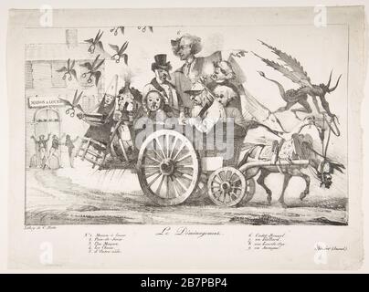 Das Gremium der Volkszählungen zieht aus, das Jahr 1822. Stockfoto