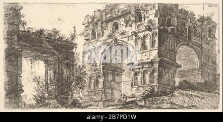 Platte 11: Tempel von Janus (Tempio di Giano) aus der Serie 'Antichita Romana', Ca. 1748. Stockfoto