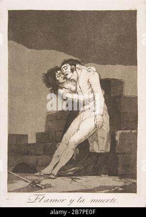 Platte 10 von "Los Caprichos": Liebe und Tod (El amor y la muerte), 1799. Stockfoto