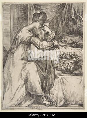 Der Selbstmord von Portia, 1612-16. Stockfoto