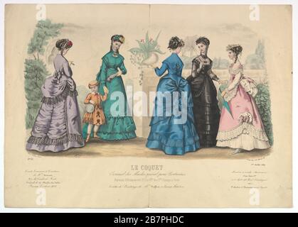 Le Coquet, Nr. 22, aus Journal des Modes SP&#xe9;Cial pour Couturi&#xe8;res, 1. Juli 1869. Stockfoto