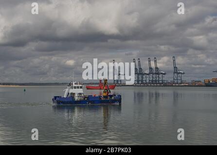 Felixstowe Port Form Harwich Stockfoto