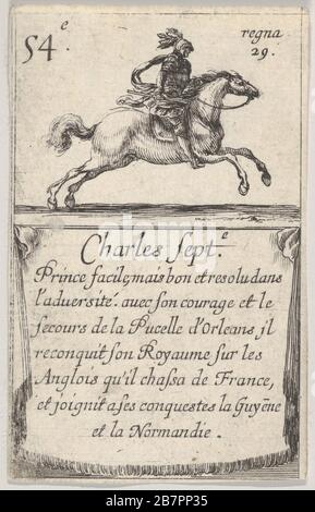 Charles Sept.-e / Prince facile..., aus 'Game of the Kings of France' (Jeu des Rois de France), 1644. Stockfoto