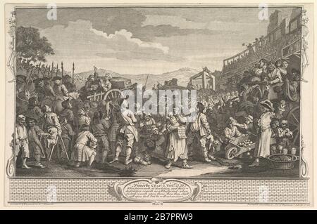 The Idle "Prentice executed at Tyburn (Industry and Idleness, Plate 11), 30. September 1747. Stockfoto