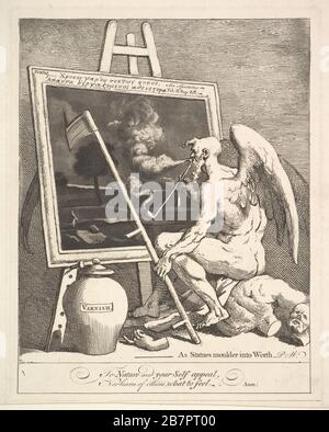 Time Smoking a Picture, Ca. 1761. Stockfoto