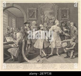 A Rake's Progress, Platte 2, 25. Juni 1735. Stockfoto