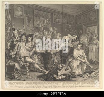 A Rake's Progress, Platte 3, 25. Juni 1735. Stockfoto