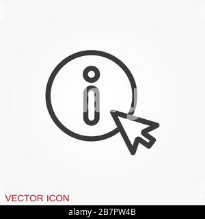 Informationssymbol, Vektorsymbol für Hilfe und Tourismus Stock Vektor