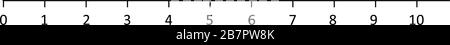 Maßstab messen, Markup für Lineale. Darstellung des Stock-Vektors auf weißem Hintergrund isoliert. Stock Vektor