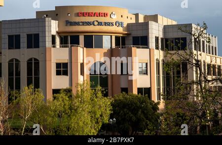 Princess Cruises, Hauptsitz von Cunard in Valencia, San Clarita, Kalifornien, USA: 16. März 2020 Stockfoto