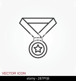 Medaillensymbol im Hintergrund isoliert. Vektorgrafiken. Stock Vektor