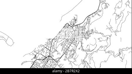 Stadtvektor Stadtplan von Nelson, Neuseeland Stock Vektor