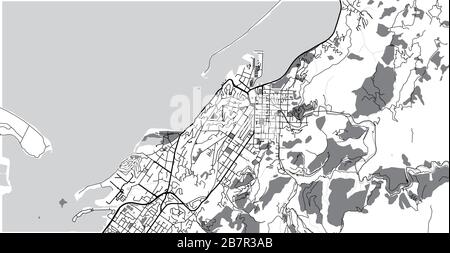 Stadtvektor Stadtplan von Nelson, Neuseeland Stock Vektor