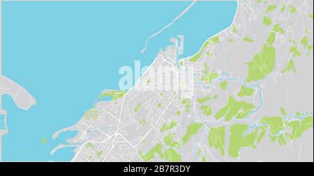 Stadtvektor Stadtplan von Nelson, Neuseeland Stock Vektor