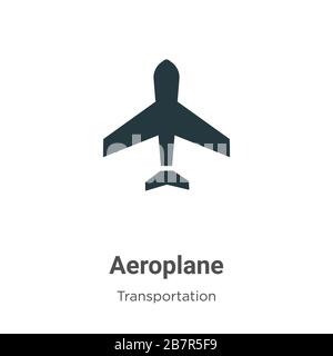 Flugzeugsymbol auf weißem Hintergrund. Flat Vector Airplane Symbol Symbol Symbol aus moderner Transport-Kollektion für mobiles Konzept und Web-App Stockfoto