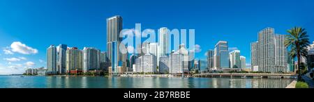 Hochhäuser in Brickell, Miami. Stockfoto