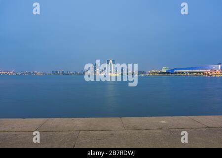 Suzhou, China-8. Dezember 2018:das Tor des Orients das Tor des Orients befindet sich im Suzhou Industrial Park, Provinz Jiangsu, am östlichen Ende Stockfoto