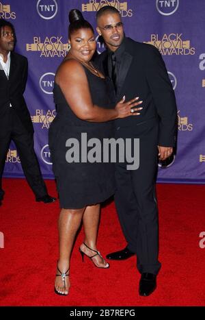 MO'Nique und Shemar Moore bei den "Film Life's 2nd Annual Black Movie Awards" im Wiltern LG Theatre in Los Angeles, Kalifornien. Die Veranstaltung fand am Sonntag, den 15. Oktober 2006 statt. Foto von: SBM / PictureLux - Aktenzeichen # 33984-8081SBMPLX Stockfoto