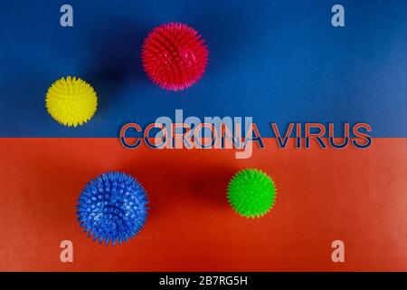 Coronavirus globale pandemische Pneumonie COVID-19 epidemische Infektion Stockfoto