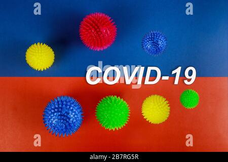 COVID-19 epidemische Infektion Coronavirus globale pandemische chinesische Infektionspneumonie Stockfoto