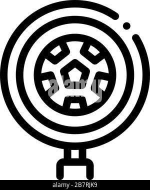 Analyse Des Symbols "Fußballspiel-Analyse" - Vektorkontur Stock Vektor
