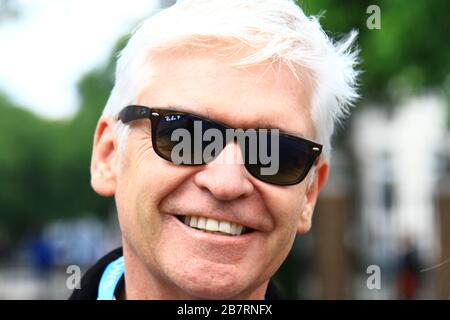 PHILLIP SCHOFIELD ITV, HEUTE MORGEN SHOWMODERATOR IN CHELSEA, LONDON, GROSSBRITANNIEN AM 20. MAI 2019. Stockfoto