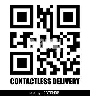 QR-Code-Symbol für kontaktlose Lieferung Stock Vektor
